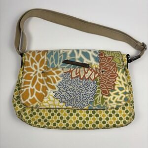 Relic by Fossil Shoulder Crossbody Canvas Cotton  Multicolor Floral‎ Print Flap